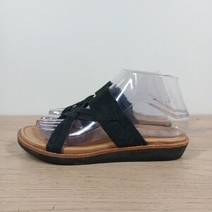 Teva Sandals Women 7 Black Leather Strappy Comfort Outdoor Casual Boho